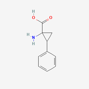 molecular formula C10H11NO2 B1642620 1-Amino-2-phenylcyclopropanecarboxylic acid 