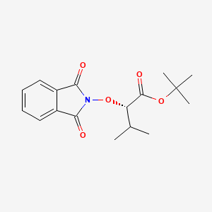 molecular formula C17H21NO5 B1642641 (S)-tert-Butyl 2-(1,3-dioxoisoindolin-2-yloxy)-3-methylbutanoate 