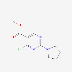 molecular formula C11H14ClN3O2 B1642664 Ethyl4-chloro-2-(pyrrolidin-1-yl)pyrimidine-5-carboxylate 
