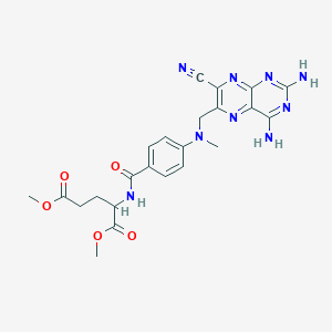 molecular formula C23H25N9O5 B1642665 Dimethyl 2-[[4-[(2,4-diamino-7-cyanopteridin-6-yl)methyl-methylamino]benzoyl]amino]pentanedioate 