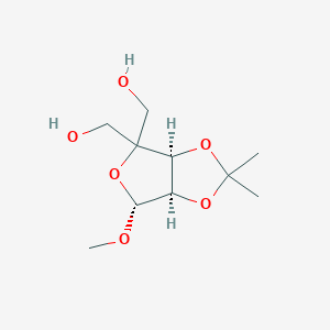 [(3aS,6R,6aR)-4-(hydroxymethyl)-6-methoxy-2,2-dimethyl-6,6a-dihydro-3aH-furo[3,4-d][1,3]dioxol-4-yl]methanol