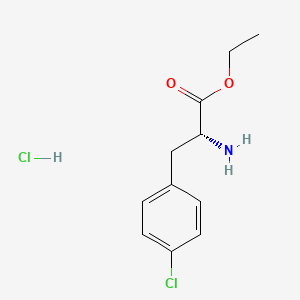 molecular formula C11H15Cl2NO2 B1642755 (R)-Ethyl 2-amino-3-(4-chlorophenyl)propanoate hydrochloride 