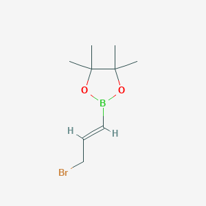 molecular formula C9H16BBrO2 B1642848 2-(3-Bromopropenyl)-4,4,5,5-tetramethyl-[1,3,2]dioxaborolane 