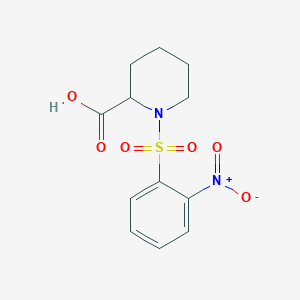 molecular formula C12H14N2O6S B164286 1-[(2-硝基苯)磺酰基]哌啶-2-羧酸 CAS No. 130178-54-0