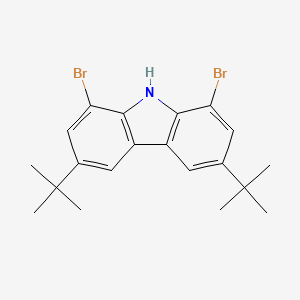 molecular formula C20H23Br2N B1642901 1,8-dibromo-3,6-ditert-butyl-9H-carbazole 