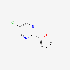 molecular formula C8H5ClN2O B1642922 5-Chloro-2-(furan-2-YL)pyrimidine 