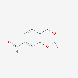 molecular formula C11H12O3 B1643002 2,2-Dimethyl-4H-benzo[d][1,3]dioxine-7-carbaldehyde 