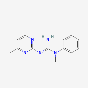 molecular formula C14H17N5 B1643022 N'-(4,6-二甲基嘧啶-2-基)-N-甲基-N-苯基胍 CAS No. 34747-68-7