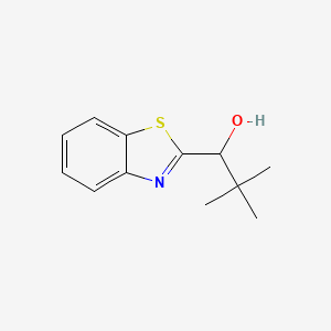molecular formula C12H15NOS B1643024 1-(1,3-Benzothiazol-2-yl)-2,2-dimethyl-1-propanol 