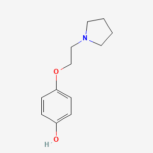 molecular formula C12H17NO2 B1643058 Phenol, 4-[2-(1-pyrrolidinyl)ethoxy]- CAS No. 23877-68-1