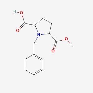 molecular formula C14H17NO4 B1643062 1-Benzyl-5-methoxycarbonylpyrrolidine-2-carboxylic acid 