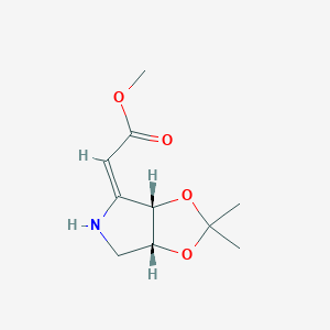 Methyl (2E)-2-[(3aS,6aR)-2,2-dimethyl-3a,5,6,6a-tetrahydro-[1,3]dioxolo[4,5-c]pyrrol-4-ylidene]acetate