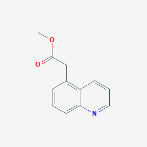 molecular formula C12H11NO2 B1643076 5-Quinolineacetic acid, methyl ester 