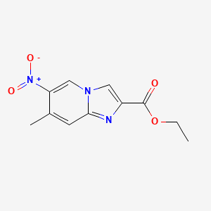 molecular formula C11H11N3O4 B1643095 Ethyl 7-methyl-6-nitroimidazo[1,2-a]pyridine-2-carboxylate 