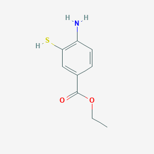 molecular formula C9H11NO2S B1643121 4-Amino-3-mercapto-benzoic acid ethyl ester 