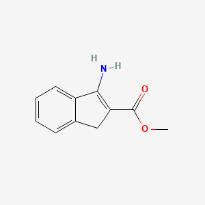 molecular formula C11H11NO2 B1643133 methyl 3-amino-1H-indene-2-carboxylate 