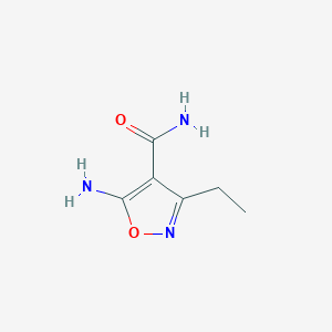 molecular formula C6H9N3O2 B1643145 3-Ethyl-5-aminoisoxazole-4-carboxamide 