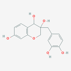 molecular formula C16H16O6 B1643292 3-[(3,4-Dihydroxyphenyl)methyl]-2,4-dihydrochromene-3,4,7-triol 