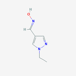 molecular formula C6H9N3O B164332 (E)-1-(1-乙基-1H-吡唑-4-基)-N-羟基亚甲亚胺 CAS No. 134516-26-0
