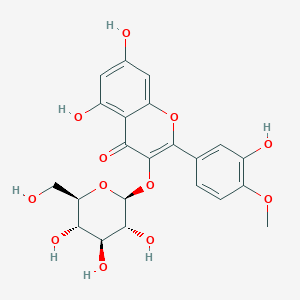 molecular formula C22H22O12 B1643344 5,7-Dihydroxy-2-(3-hydroxy-4-methoxyphenyl)-3-[(2S,3R,4S,5S,6R)-3,4,5-trihydroxy-6-(hydroxymethyl)oxan-2-yl]oxychromen-4-one CAS No. 27542-39-8