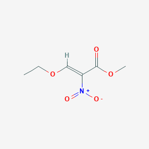 molecular formula C6H9NO5 B1643363 Methyl 3-ethoxy-2-nitropropenoate 