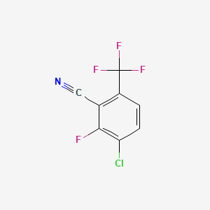 molecular formula C8H2ClF4N B1643407 3-Chloro-2-fluoro-6-(trifluoromethyl)benzonitrile CAS No. 186517-00-0