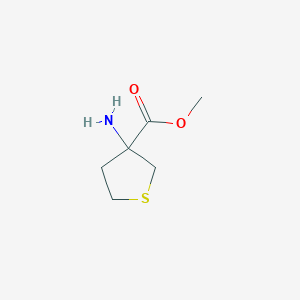 molecular formula C6H11NO2S B1643416 メチル 3-アミノチオラン-3-カルボン酸 CAS No. 742051-73-6