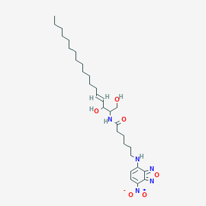 molecular formula C30H49N5O6 B164342 己酰胺，N-(2-羟基-1-(羟甲基)-3-十七碳烯基)-6-((7-硝基-4-苯并呋喃甲基)氨基)- CAS No. 86701-10-2