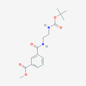 molecular formula C16H22N2O5 B1643438 Methyl 3-((2-(tert-butoxycarbonylamino)ethyl)carbamoyl)benzoate 