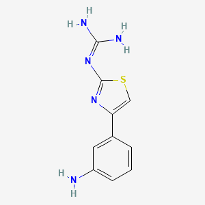 molecular formula C10H11N5S B1643445 1-(4-(3-Aminophenyl)thiazol-2-yl)guanidine 