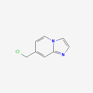 molecular formula C8H7ClN2 B1643496 Imidazo[1,2-a]pyridine, 7-(chloromethyl)- 
