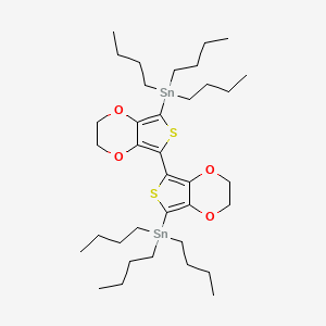 molecular formula C36H62O4S2Sn2 B1643509 5-(Tributylstannyl)-7-(5-(tributylstannyl)-2,3-dihydrothieno[3,4-B][1,4]dioxin-7-YL)-2,3-dihydrothiene 