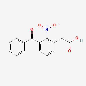 molecular formula C15H11NO5 B1643623 (3-Benzoyl-2-nitrophenyl)acetic acid 