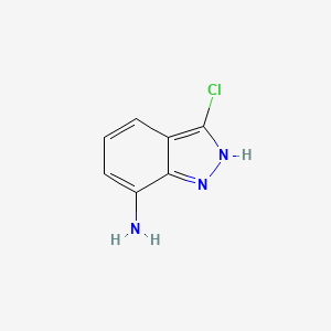 molecular formula C7H6ClN3 B1643670 3-氯-1H-吲唑-7-胺 CAS No. 316810-88-5