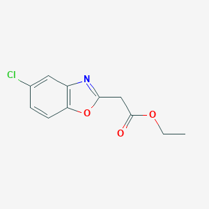 molecular formula C11H10ClNO3 B164372 Ethyl 2-(5-chloro-1,3-benzoxazol-2-yl)acetate CAS No. 138420-09-4