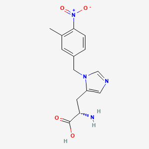 (2S)-2-amino-3-[3-[(3-methyl-4-nitrophenyl)methyl]imidazol-4-yl]propanoic acid