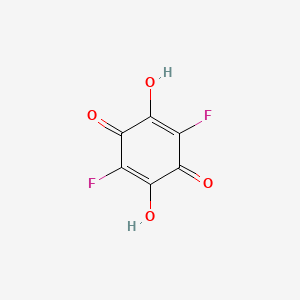 molecular formula C6H2F2O4 B1643766 2,5-Cyclohexadiene-1,4-dione, 2,5-difluoro-3,6-dihydroxy- 