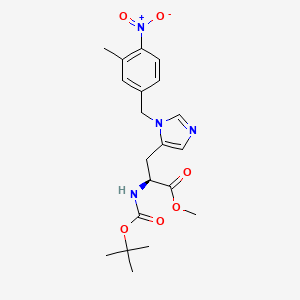 molecular formula C20H26N4O6 B1643798 methyl (2S)-3-[3-[(3-methyl-4-nitrophenyl)methyl]imidazol-4-yl]-2-[(2-methylpropan-2-yl)oxycarbonylamino]propanoate 