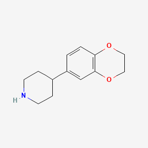 molecular formula C13H17NO2 B1643853 4-(2,3-Dihydro-1,4-benzodioxin-6-YL)piperidine 