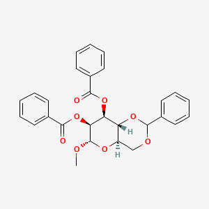 molecular formula C28H26O8 B1643860 Methyl 2,3-DI-O-benzoyl-4,6-O-benzylidene-A-D-mannopyranoside 