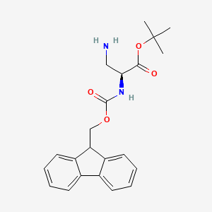 molecular formula C22H26N2O4 B1643904 Tert-butyl (2S)-3-amino-2-(9H-fluoren-9-ylmethoxycarbonylamino)propanoate 