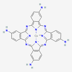 molecular formula C32H20CuN12 B1643959 (29H-31H-Phthalocyaninetetraminato(2-)-N29,N30,N31,N32)copper CAS No. 14654-63-8