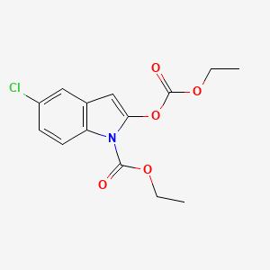 molecular formula C14H14ClNO5 B1643983 Ethyl 5-chloro-2-[(ethoxycarbonyl)oxy]-1H-indole-1-carboxylate 