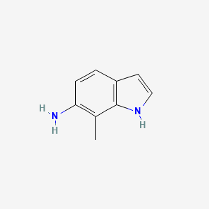 molecular formula C9H10N2 B1644005 7-methyl-1H-indol-6-amine 