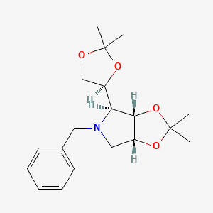 molecular formula C19H27NO4 B1644020 (3aS,4S,6aR)-5-benzyl-4-[(4S)-2,2-dimethyl-1,3-dioxolan-4-yl]-2,2-dimethyl-3a,4,6,6a-tetrahydro-[1,3]dioxolo[4,5-c]pyrrole 