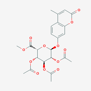 Methyl (2R,3S,4S,5R,6S)-3,4,5-triacetyloxy-6-(4-methyl-2-oxochromen-7-yl)oxyoxane-2-carboxylate