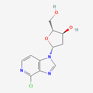 molecular formula C11H12ClN3O3 B1644038 (2R,3S,5R)-5-(4-chloroimidazo[4,5-c]pyridin-1-yl)-2-(hydroxymethyl)oxolan-3-ol 