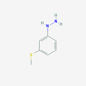 molecular formula C7H10N2S B1644066 Hydrazine, [3-(methylthio)phenyl]- 