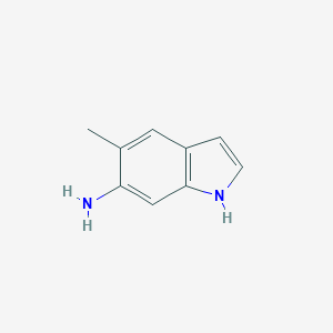 molecular formula C9H10N2 B164407 5-甲基-1H-吲哚-6-胺 CAS No. 139121-41-8