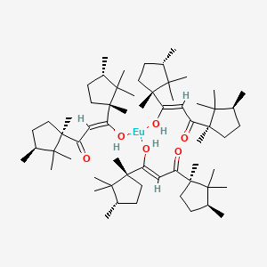 molecular formula C63H108EuO6 B1644126 Europium;(Z)-3-hydroxy-1,3-bis[(1R,3S)-1,2,2,3-tetramethylcyclopentyl]prop-2-en-1-one 